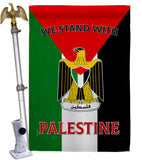 Stand with Palestine - Support Inspirational Vertical Impressions Decorative Flags HG170194 Made In USA