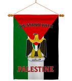 Stand with Palestine - Support Inspirational Vertical Impressions Decorative Flags HG170194 Made In USA