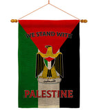 Stand with Palestine - Support Inspirational Vertical Impressions Decorative Flags HG170194 Made In USA