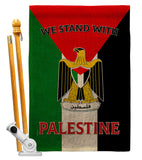 Stand with Palestine - Support Inspirational Vertical Impressions Decorative Flags HG170194 Made In USA