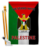 Stand with Palestine - Support Inspirational Vertical Impressions Decorative Flags HG170194 Made In USA