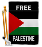 Free Palestine - Support Inspirational Vertical Impressions Decorative Flags HG170196 Made In USA