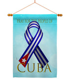 Pray For Cuba - Support Inspirational Vertical Impressions Decorative Flags HG170213 Made In USA