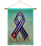 Pray For Cuba - Support Inspirational Vertical Impressions Decorative Flags HG170213 Made In USA