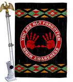 MMIW Awareness - Support Inspirational Vertical Impressions Decorative Flags HG170216 Made In USA