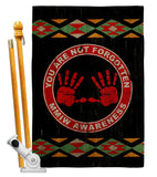 MMIW Awareness - Support Inspirational Vertical Impressions Decorative Flags HG170216 Made In USA