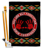 MMIW Awareness - Support Inspirational Vertical Impressions Decorative Flags HG170216 Made In USA