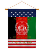 This Home Afghanistan - Support Inspirational Vertical Impressions Decorative Flags HG170218 Made In USA