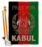 Pray For Kabul - Support Inspirational Vertical Impressions Decorative Flags HG170219 Made In USA