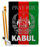 Pray For Kabul - Support Inspirational Vertical Impressions Decorative Flags HG170219 Made In USA