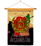 Afghanistan We Pray - Support Inspirational Vertical Impressions Decorative Flags HG170222 Made In USA