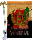 Afghanistan We Pray - Support Inspirational Vertical Impressions Decorative Flags HG170222 Made In USA