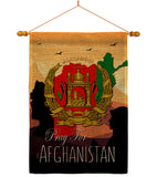 Afghanistan We Pray - Support Inspirational Vertical Impressions Decorative Flags HG170222 Made In USA