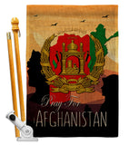 Afghanistan We Pray - Support Inspirational Vertical Impressions Decorative Flags HG170222 Made In USA