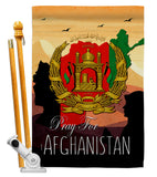 Afghanistan We Pray - Support Inspirational Vertical Impressions Decorative Flags HG170222 Made In USA