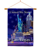 Untied We Stand Las Vegas - Support Inspirational Vertical Impressions Decorative Flags HG192040 Made In USA