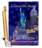 Untied We Stand Las Vegas - Support Inspirational Vertical Impressions Decorative Flags HG192040 Made In USA