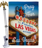 Pray for Las Vegas - Support Inspirational Vertical Impressions Decorative Flags HG192041 Made In USA