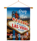 Pray for Las Vegas - Support Inspirational Vertical Impressions Decorative Flags HG192041 Made In USA