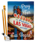 Pray for Las Vegas - Support Inspirational Vertical Impressions Decorative Flags HG192041 Made In USA