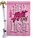 Her Fight is My Fight - Support Inspirational Vertical Impressions Decorative Flags HG192328 Made In USA