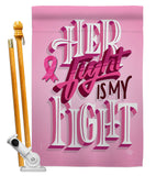 Her Fight is My Fight - Support Inspirational Vertical Impressions Decorative Flags HG192328 Made In USA