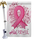 Pink Power - Support Inspirational Vertical Impressions Decorative Flags HG192331 Made In USA