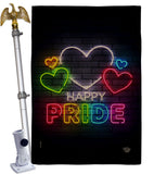Happy Pride - Support Inspirational Vertical Impressions Decorative Flags HG192388 Made In USA