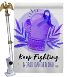 Keep Fighting - Support Inspirational Vertical Impressions Decorative Flags HG192418 Made In USA