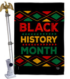 Black History Month - Support Inspirational Vertical Impressions Decorative Flags HG192423 Made In USA