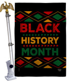 Black History Month - Support Inspirational Vertical Impressions Decorative Flags HG192423 Made In USA