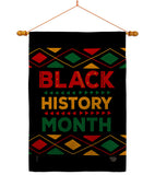 Black History Month - Support Inspirational Vertical Impressions Decorative Flags HG192423 Made In USA