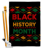 Black History Month - Support Inspirational Vertical Impressions Decorative Flags HG192423 Made In USA