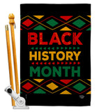 Black History Month - Support Inspirational Vertical Impressions Decorative Flags HG192423 Made In USA