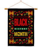 African American History Month - Support Inspirational Vertical Impressions Decorative Flags HG192424 Made In USA