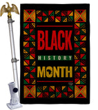 African American History Month - Support Inspirational Vertical Impressions Decorative Flags HG192424 Made In USA