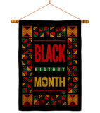 African American History Month - Support Inspirational Vertical Impressions Decorative Flags HG192424 Made In USA