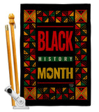 African American History Month - Support Inspirational Vertical Impressions Decorative Flags HG192424 Made In USA