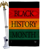 Black History Month Afro - Support Inspirational Vertical Impressions Decorative Flags HG192428 Made In USA