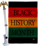 Black History Month Afro - Support Inspirational Vertical Impressions Decorative Flags HG192428 Made In USA