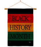 Black History Month Afro - Support Inspirational Vertical Impressions Decorative Flags HG192428 Made In USA