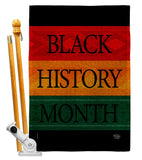 Black History Month Afro - Support Inspirational Vertical Impressions Decorative Flags HG192428 Made In USA