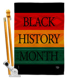 Black History Month Afro - Support Inspirational Vertical Impressions Decorative Flags HG192428 Made In USA