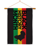 Black History - Support Inspirational Vertical Impressions Decorative Flags HG192431 Made In USA