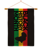 Black History - Support Inspirational Vertical Impressions Decorative Flags HG192431 Made In USA