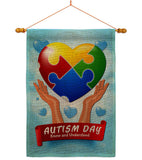 Autism Day - Support Inspirational Vertical Impressions Decorative Flags HG192440 Made In USA