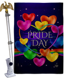 My Heart Pride - Support Inspirational Vertical Impressions Decorative Flags HG192601 Made In USA