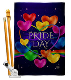 My Heart Pride - Support Inspirational Vertical Impressions Decorative Flags HG192601 Made In USA