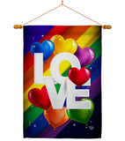 Love Mean Pride - Support Inspirational Vertical Impressions Decorative Flags HG192602 Made In USA