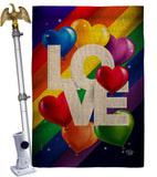 Love Mean Pride - Support Inspirational Vertical Impressions Decorative Flags HG192602 Made In USA